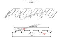 Изображение Профлист МЕТАЛЛ ПРОФИЛЬ H-60 NormanMP (RAL1014)