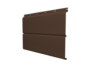 Изображение Софит ЭкоБрус с перфорацией 0,345 Grand Line 0,5 Quarzit lite RAL 8017 шоколад