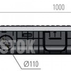 Лоток водоотводный пластиковый ЛВП PROFI DN150 H202 E600 комплект