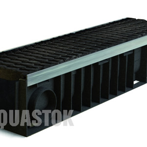 Лоток водоотводный пластиковый ЛВП PROFI DN200 H202 E600 комплект