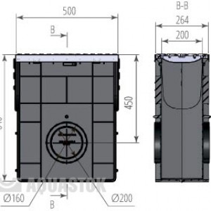 Пескоуловитель пластиковый ПП PROFI DN200 E600 комплект