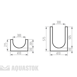 Лотки водоотводные бетонные (ЛВБ) NORMA DN300